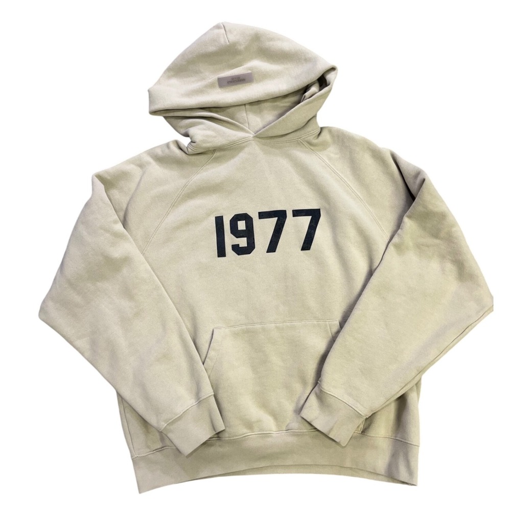Fear of God Essentials 1977 Hoodie Tan‎ Oversized Small FOG Pullover Sweatshirt